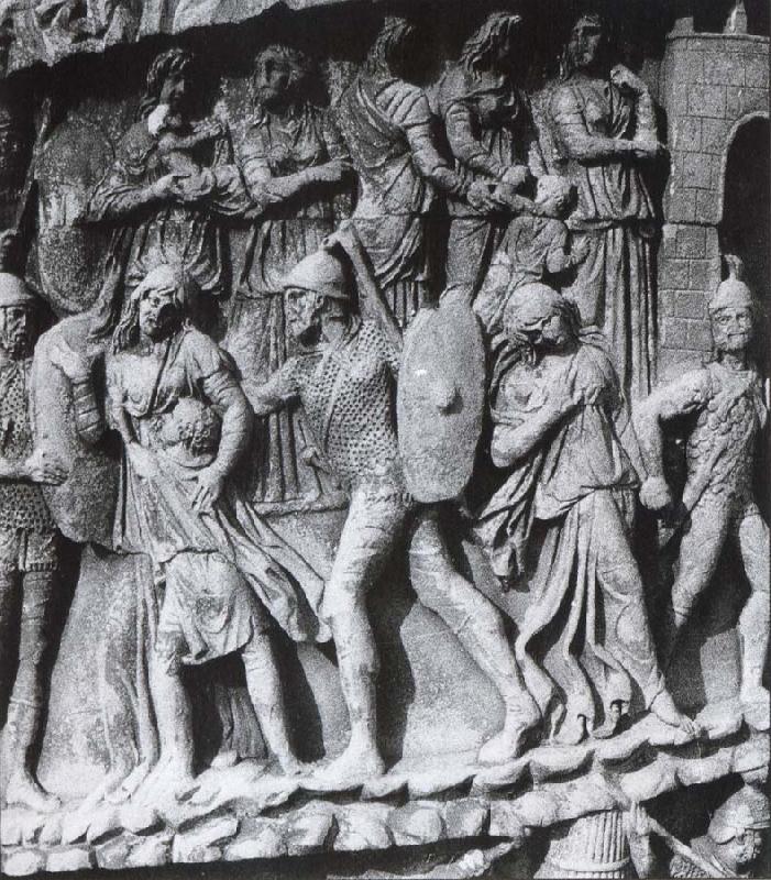 unknow artist Caught Women and Children, relief at the Pillar of Marcus Aurelius. Rome France oil painting art